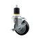 Service Caster 4'' SS Black Poly Swivel 1-7/8'' Expanding Stem Caster with Brake SCC-SSEX20S414-PPUB-BLK-TLB-178 - alternate 1
